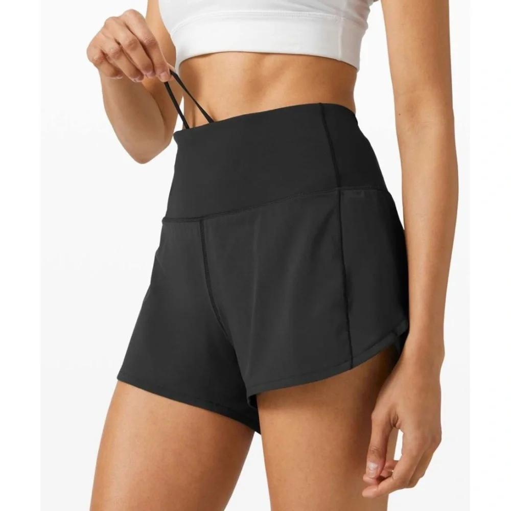 Lululemon Speed Up Short Long High-Rise *4" in Black Size 6 - Picture 2 of 15